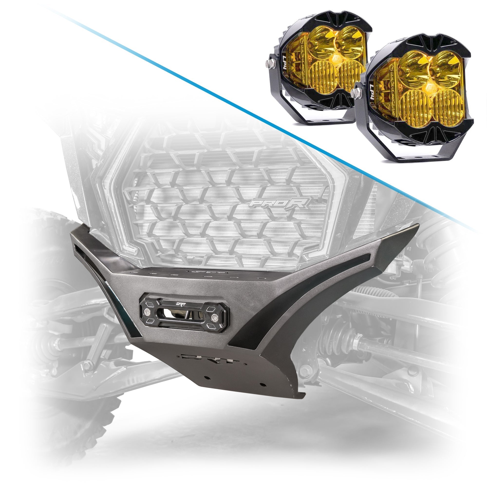 Baja Designs LP4 PRO LED Auxiliary Light Pods 5 Inch Diameter Amber Lens